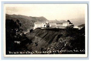 c1910 RPPC Wrigley House Catalina Island CA. Postcard P128E