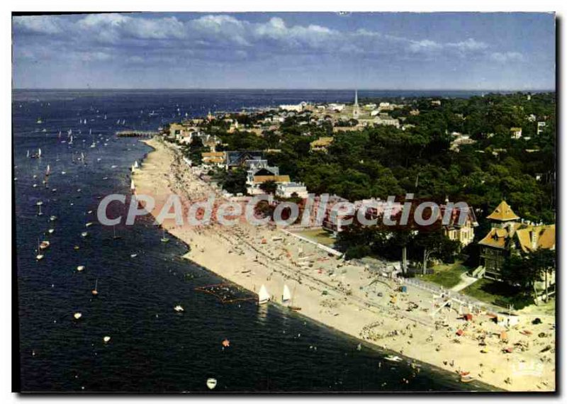 Modern Postcard Arcachon Moulleau Pereire in Arcachon background