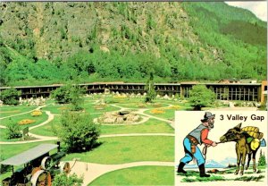 Revelstoke, BC Canada  3 VALLEY GAP MOTOR INN  Roadside Motel  4X6 Postcard