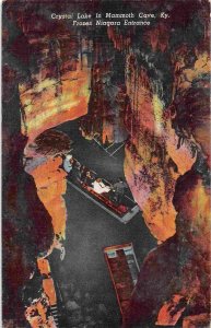 Crystal Lake Mammoth Cave Kentucky 1940s linen postcard