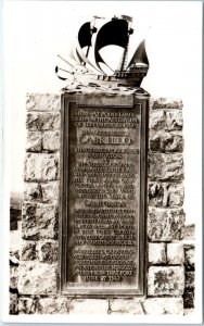 RPPC POINT LOMA, San Diego CA  California  CABRILLO  MONUMENT   c1940s  Postcard