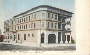 Oklahoma Bartlesville Almeda Hotel Drum undivided 1908 Postcard 22-5724
