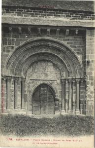 CPA L'Aveyron ESPALION - Porte Romane - Église de Pers (XII s.)... (173995)