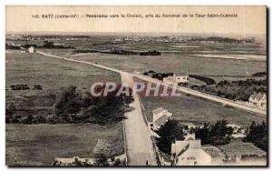 Postcard Old Batz Panorama to croisic took the top of the Tower Saint Guenole