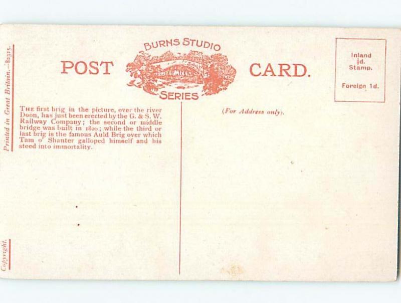 Unused Divided-Back POSTCARD FROM Ayrshire Scotland Uk HM6056