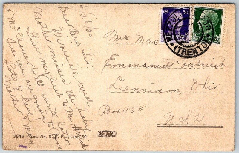 Trento Italy 1930 Postcard Il Duomo Cathedral