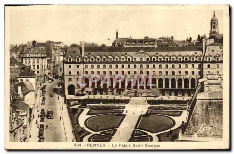 Old Postcard The Palace St. George Rennes