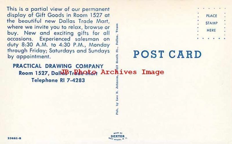 TX, Dallas, Texas, Practical Drawing Co, Dallas Trade Mart, Dexter No 33661B 