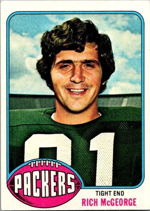 1976 Topps Football Card Rich McGeorge Green Bay Packers sk4346