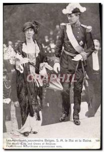 Old Postcard Heroiques Belgian sovereign HM the King and Queen