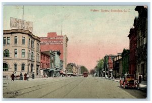 c1910 Fulton Street Bank Jamaica Long Island NY New York Unposted Postcard