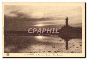 Old Postcard Ile d'Oleron The Cotiniere Lighthouse Sunset