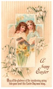 Easter  Child Angels  , flowers