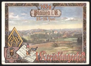 Germany 1936 1st Kreis Saengerbundesfest DSB Plauen Music Festival Card U 113164