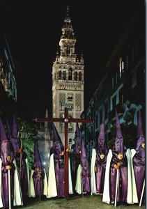 Vintage Postcard Sevilla Semana Santa Holy Week Semaine Sainte Seville Spain SE