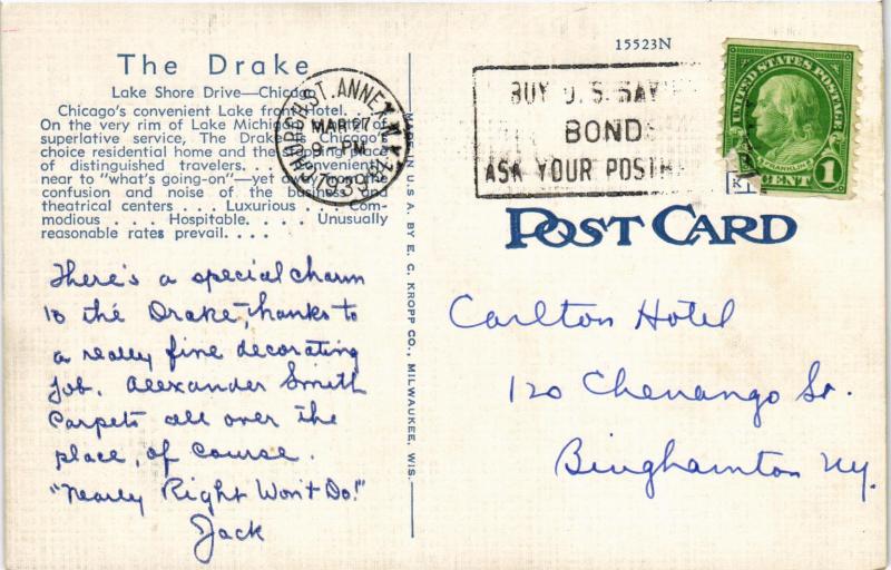 DRAKE HOTEL CHICAGO ILLINOIS