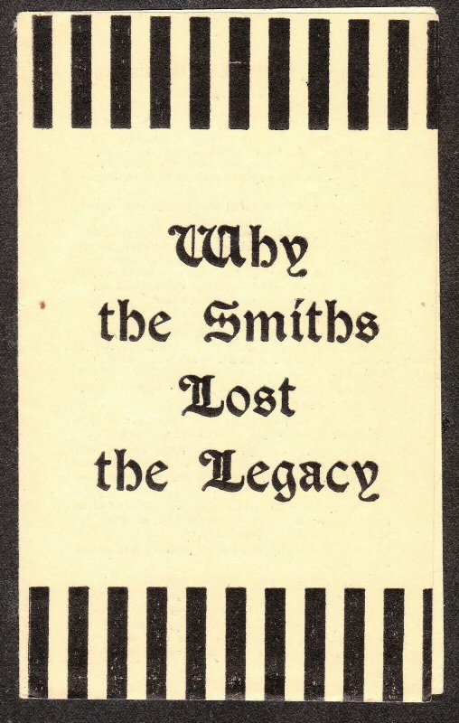 Syracuse-NY- Keith's Theater subscription card- Why the Smiths Lost The ...
