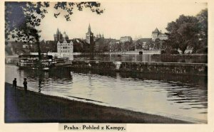 PRAHA PRAGUE CZECH REPUBLIC~POHLED z KAMPY~1910s PHOTO POSTCARD