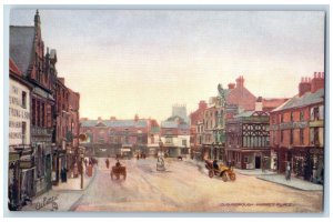 Loughborough Leicestershire England Postcard Market Place c1910 Oilette Tuck Art