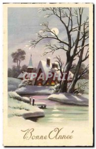 Old Postcard Fancy Happy new year