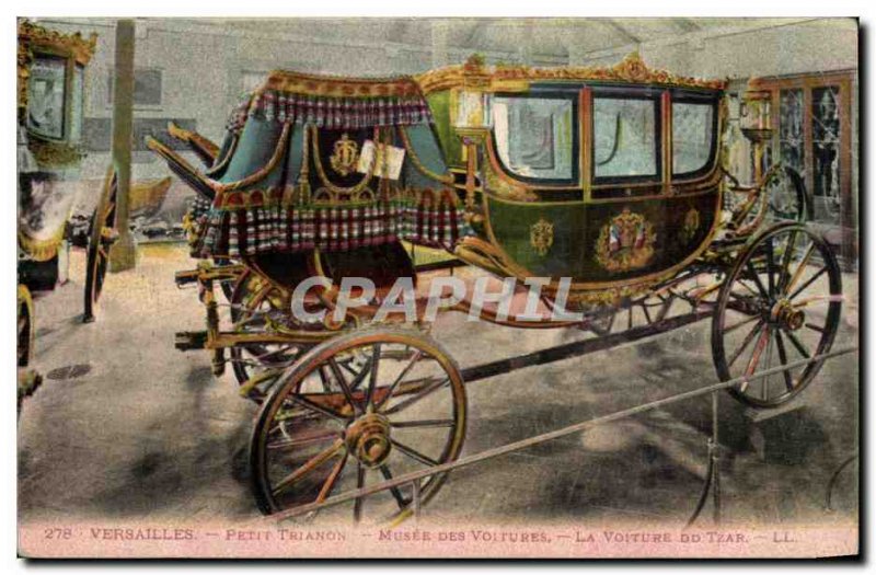 Versailles Old Postcard Museum of cars The car Tsar (Czar Russia Russian truck) Europe