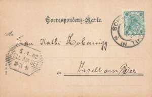 SCHWAZ TIROL SWITZERLAND~TOTALANSICHT~1902 TINTED PHOTO POSTCARD