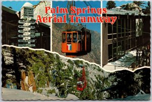 Palm Springs Aerial Tramway Palm Springs California CA Four Spots Sign Postcard