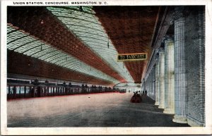 Union Station Concourse Washington DC Vintage Postcard C160