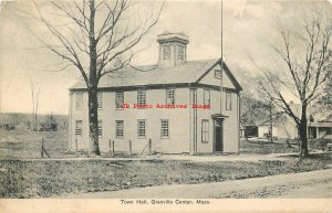 MA, Granville Center, Massachusetts, Town Hall Bldg, Springfield News No A4678