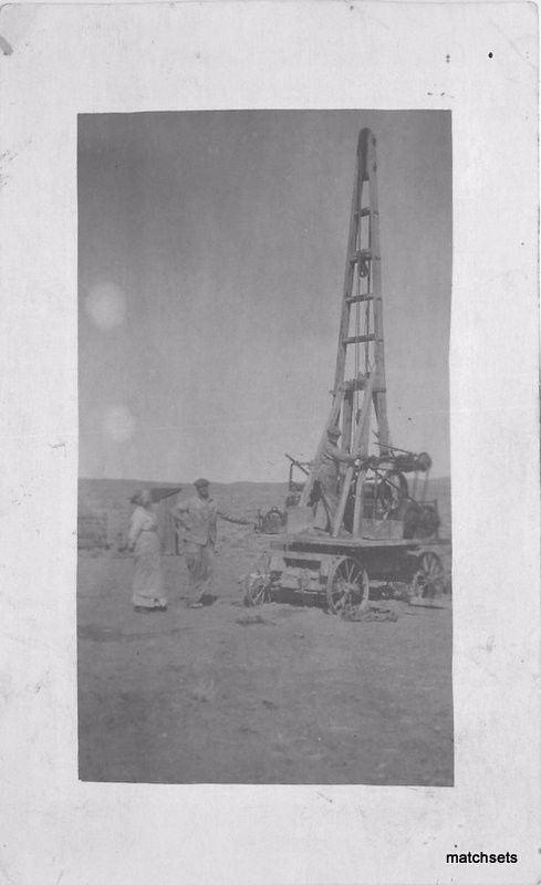 C-1910 Mobile Drilling Derrick Rig Oil Water RPPC real Photo postcard 4557