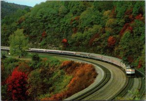 Trains Amtrak's Broadway Limited At Horseshoe Curve