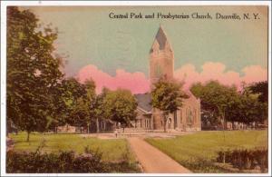 Central Park & Presbyterian Church, Dansville NY