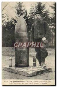 Old Postcard German Army Obus 420mm around Verdun