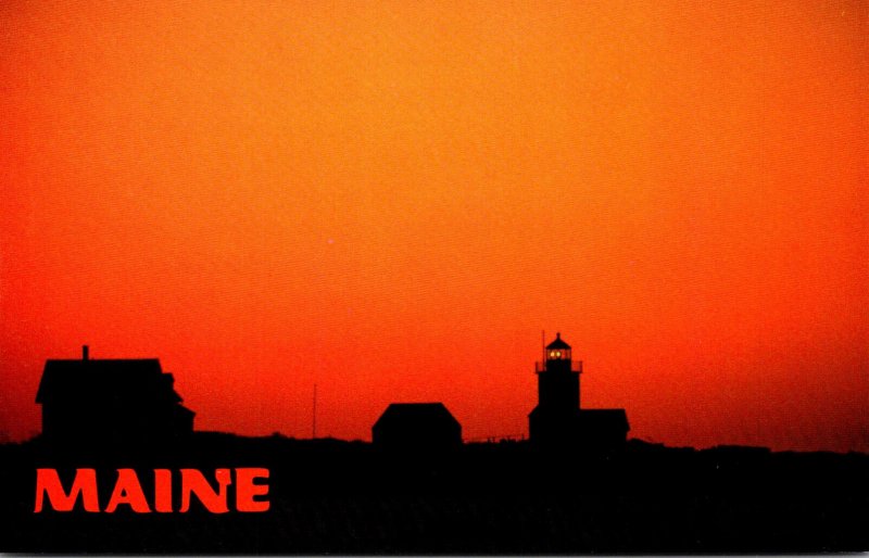 Massachusetts Cape Porpoise Goat Island Lighthouse At Sunrise