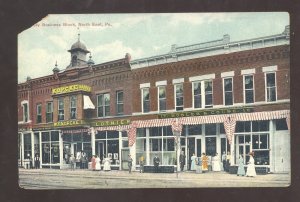 NORTH EAST PENNSYLVANIA PA. DOWNTOWN STREET SCENE STORES VINTAGE POSTCARD