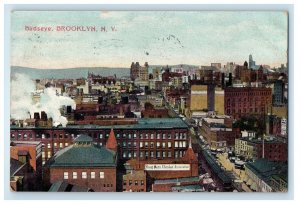 1909 Birds Eye View Of Brooklyn NY, Young Mens Christian Association Postcard