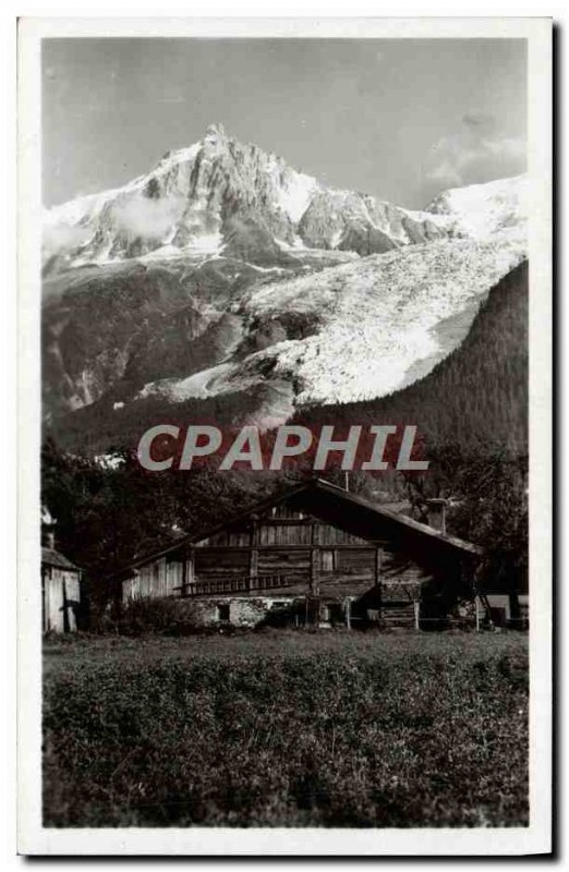 Old Postcard Les Bossons Aiguille Du Midi and Le Glacier