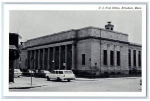 c1920 US Post Office Exterior Attleboro Massachusetts Vintage Antique Postcard