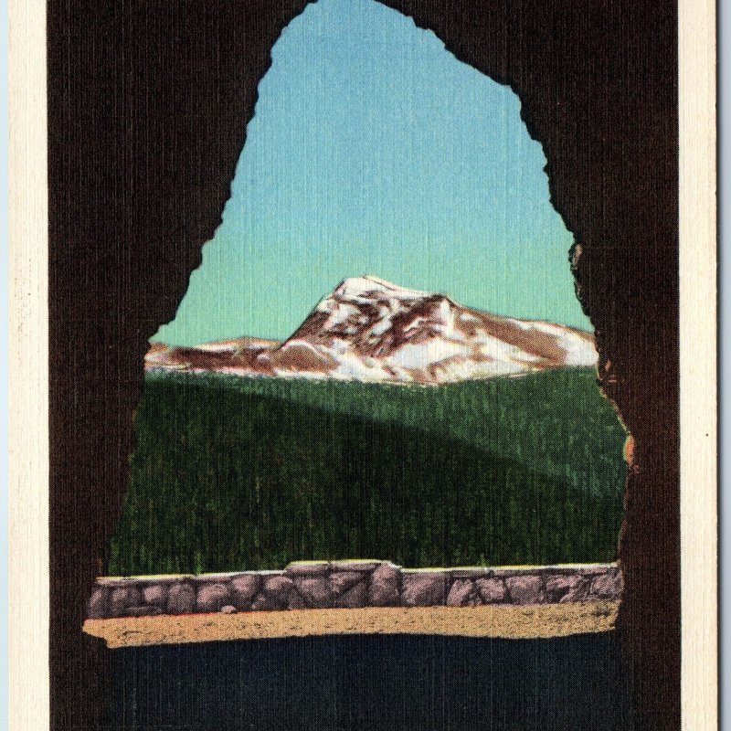 1934 Glacier National Park, Mont. Tunnel Window Logan Pass Sun Highway Peak A218
