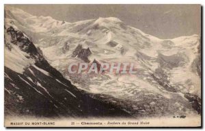 Old Postcard From Mount Blanc Massif Chamonix Rocks Grand Mulet