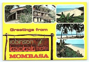 MOMBASA, KENYA ~ Diani Beach ROBINSON BAOBAB HOTEL  4x6 Postcard