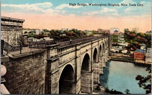 Vtg New York City NY High Bridge Washington Heights 1910s Old View Postcard