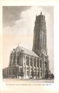 Vintage Postcard 1920's The Riverside Church Baptist Congregational New York NY