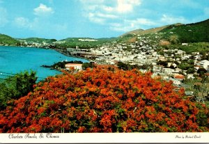 U S Virgin Islands St Thomas Charlotte Amalie View Of Town and Harbor