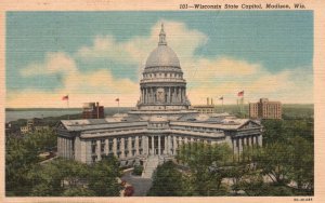Vintage Postcard 1953 Wisconsin State Capitol Madison Wisconsin WI