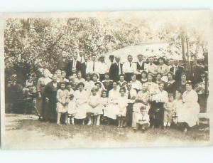 Old rppc GROUP OF PEOPLE Great Postcard AB1416