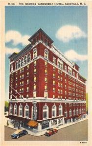 GEORGE VANDERBILT HOTEL Asheville, NC c1940s Vintage Linen Postcard 