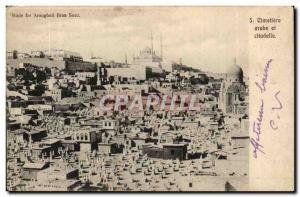 Arab cemetery and citadel Old Postcard Isranbul Turkey Turkey