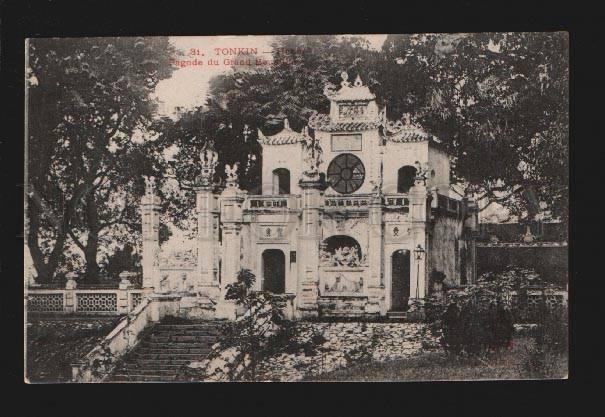 077343 VIETNAM Tonkin Hanoi Pagode du Grand Bouddha Vintage PC