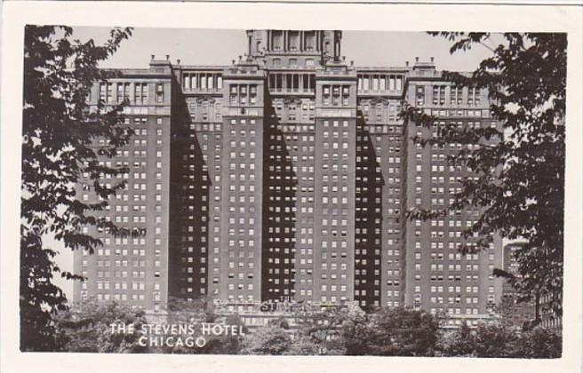 Illinois Chicago The Stevens Hotel Real Photo